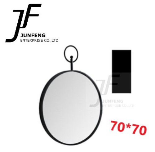 白鐵掛環鏡(黑)-70cm  |商品介紹|浴櫃系列|鏡櫃 / 明鏡系列|明鏡