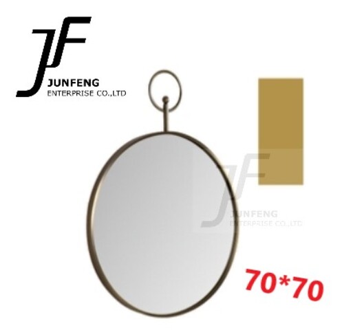 白鐵掛環鏡(金)-70cm  |商品介紹|浴櫃系列|鏡櫃 / 明鏡系列|明鏡