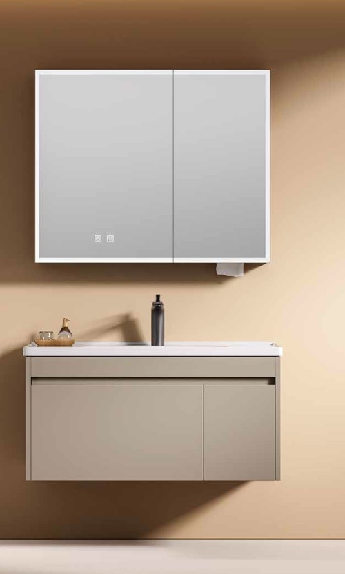 90CM-不鏽鋼LED鏡櫃/不鏽鋼浴櫃/不含龍頭產品圖