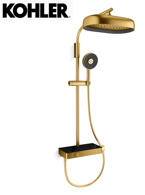 KOHLER-ANTHEM 恆溫花灑淋浴柱(摩登金)  |商品介紹|KOHLER系列|龍頭|花灑