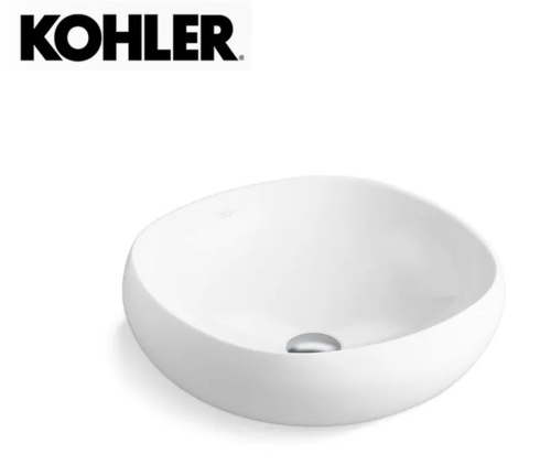 KOHLER-Poetica圓形檯上盆(白/松露灰)