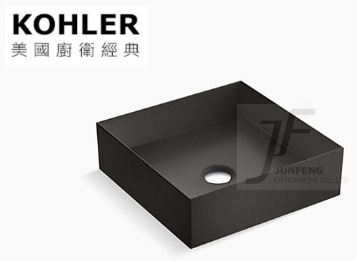 KOHLER-Mica獨立盆(方/黑)  |商品介紹|KOHLER系列|臉盆