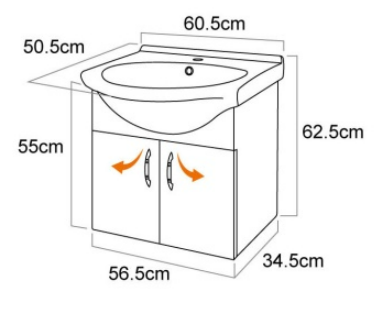 60CM-發泡浴櫃/不含龍頭
