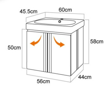 60CM-發泡浴櫃/不含龍頭