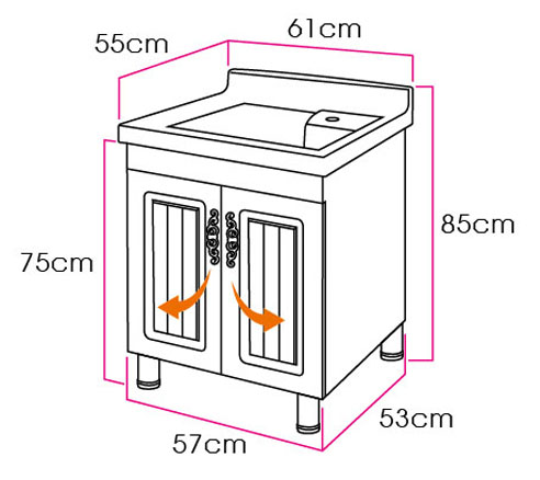 60CM-發泡洗衣槽浴櫃