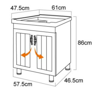 60CM-發泡洗衣槽浴櫃
