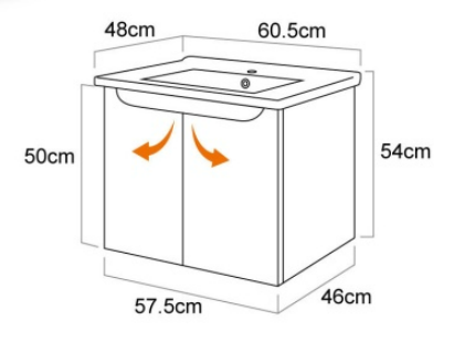 60CM-發泡浴櫃/不含龍頭