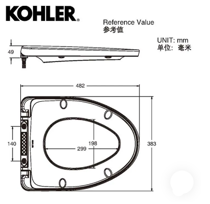 KOHLER一般緩降馬桶蓋