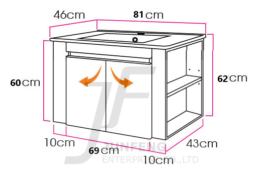 (80cm)發泡板浴櫃+側櫃