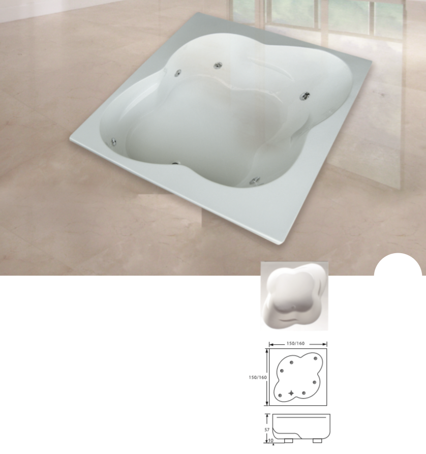 壓克力雙人浴缸(150/160CM)